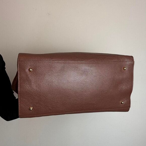 Divina Firenze Genuine Brown Leather Made in Italy Satchel Bag - Picture 5 of 7